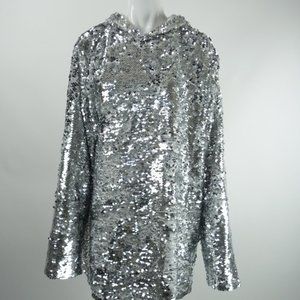 Sequin Hoodie Dress